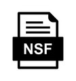 nsf file document icon vector image