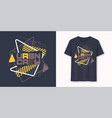 urban crew abstract geometric graphic t-shirt vector image vector image