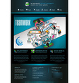 modern website template with flat style vector image