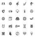 renewable energy line icons on white background vector image