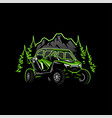 utv buggy vehicle logo in blac vector image vector image