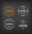 coffee menu logo template vintage geometric badge vector image
