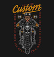 motorcycle colorful vintage emblem vector image vector image