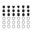 shield shape silhouette against danger vector image