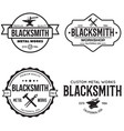blacksmith labels set design elements vector image vector image
