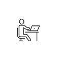 people with laptop computer icon in flat style pc vector image