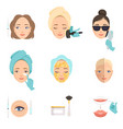 types of procedures for face rejuvenation therapy vector image