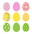 easter eggs with patterns vector image