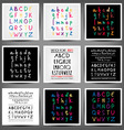 set of handwritten english alphabets vector image vector image