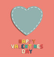 happy valentines day card sticker heart vector image