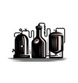 industrial equipment from copper tanks vector image vector image