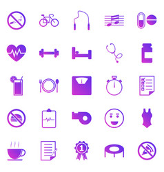 wellness gradient icons on white background vector image vector image