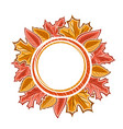 autumn leaves frame vector image vector image