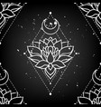 beautiful lotus mandala pattern in zen boho style vector image vector image