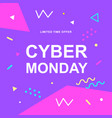 cyber monday sale web banner vector image vector image
