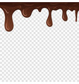 Dripping chocolate drips chocolate isolated Vector Image