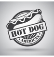 hot dog emblem vector image