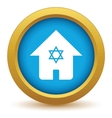 house with star icon vector image