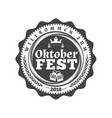 oktoberfest celebration beer festival retro style vector image