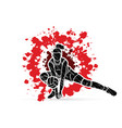 woman volleyball player action cartoon graphic vector image