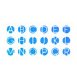 alphabet letters logo abstract blue icons vector image vector image