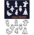 cartoon halloween ghosts vector image