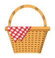 empty picnic basket vector image