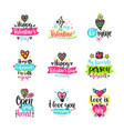 calligraphy with decor elements vector image