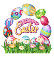happy easter day for banner or poster design vector image