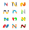 alphabet symbols vector image vector image