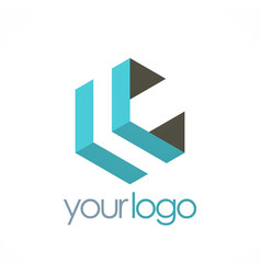 Shape geometry company logo Royalty Free Vector Image
