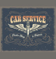 vintage poster with winged vector image