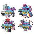 90s retro banner template vector image
