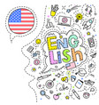 concept of traveling american flag and face vector image