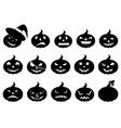 halloween pumpkins vector image vector image
