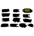 large set different grunge brush strokes vector image