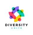 people family diversity colorful logo icon vector image