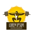 weight lifter logo design template gym vector image vector image