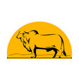 brahman bull mountains side half circle vector image vector image