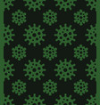 coronavirus seamless pattern on dark background vector image