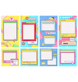 retro ui post template cool 90s aesthetic social vector image vector image