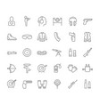set line icons sport shooting vector image