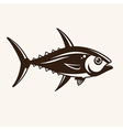 tuna in one color vector image vector image
