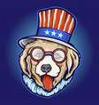 american cool dog day sunglasses vector image