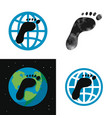 concept global carbon footprint vector image vector image