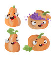 four pumpkins mystic holiday cartoon vector image vector image