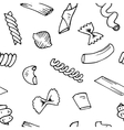 italian pasta seamless pattern collection vector image