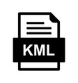 kml file document icon vector image