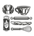 mini set bakery tools vector image