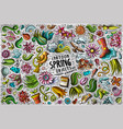 set spring theme items objects and symbols vector image vector image